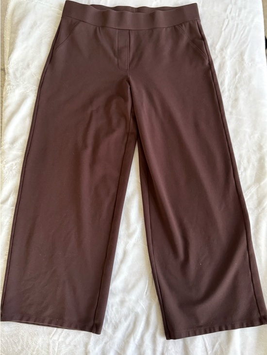 Quince Pants - Wide Leg Cropped Quince Pants in Deep Brown Espresso